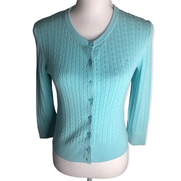 Lilly Pulitzer Cable Knit Button Front Long Sleeve Cardigan - Picture 1 of 7
